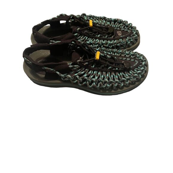 Keen Uneek Women's Blue & Black Woven Paracord Water Sandal Flat Size 6.5 - Picture 2 of 10